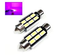 SoCal-LED 2X 3710 36mm Festoon Ampoules à LED Haute Puissance 6W Canbus Lumineuse SMD 5730 Dôme intérieur Lumière, Plan Lumière, Rose