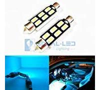 SoCal-LED 2X 4210 42mm Festoon Ampoules à LED Haute Puissance 6W Canbus Lumineuse SMD 5730 Dôme intérieur Lumière, Plan Lumière, Glace Bleue (Sarcelle)