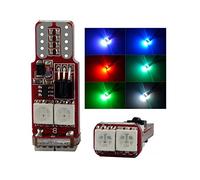 SOCAL-LED LIGHTING 2pcs RC 194 T10 LED Ampoules W5W RGB 5050 6SMD Lumineux Wedge Intérieur/Dôme/Carte/Porte/Licence Light Plate (Ampoule Uniquement)