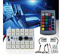 SOCAL-LED LIGHTING 2pcs RC Festoon Ampoules à LED RVB 5050 24 SMD Lumineux Wedge Intérieur/Dôme/Carte/Porte/Licence Light Plate (Fits: T10, 31mm, 36mm, 39mm, 42mm)
