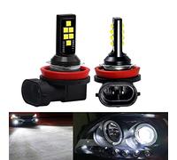 SOCAL-LED LIGHTING 2x H11 H8 LED ampoule antibrouillard avancée 3030 SMD lampe DRL diurne colorée lumineuse, Blanc Froid