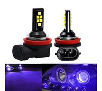 SOCAL-LED LIGHTING 2x H11 H8 LED Fog Light Bulb Advanced 3030 SMD Bright Colorful Daytime Running DRL Lamp, Bleu Violet