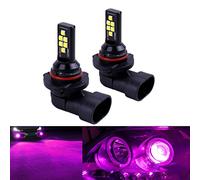 SOCAL-LED LIGHTING 2x HB4 9006 LED ampoule antibrouillard avancée 3030 SMD lampe DRL diurne colorée lumineuse, Rose Violet