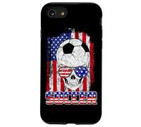 Soccer American Flag Skull Sunglass Patriotic 4th July Coque pour iPhone SE (2020) / 7/8