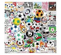 Soccer Autocollants 100 Pièces pour Bouteille d'eau Mignon Soccer Cadeaux Autocollants de Sport pour Enfants Ados Adultes