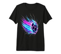Soccer Ball Dynamic Speed Light Trails T-Shirt Haut de Gamme