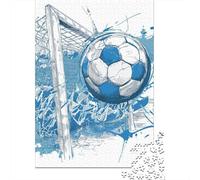 Soccer Ball Goal Net-5 Puzzle 1000 Pièces Cadeau Unique Jeu Éducatif Challenge Toy À De Qualité Supérieure Peinture Art pour Adultes Et Enfants À Partir De 12 Ans 52x38cm/1000pcs