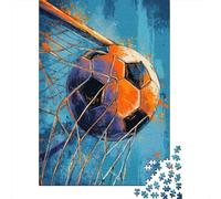 Soccer Ball Goal Net Puzzle 1000 Pieces Cadeau Unique Jeu Éducatif Challenge Toy À De Qualité Supérieure Peinture Art pour Adultes Et Enfants À Partir De 14 Ans 70x50cm/1000pcs