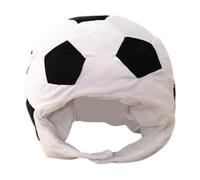 Soccer Ball Hat, Halloween Costume Hat, Plush Soccer Ball Photo Prop, Warm Party Hats for Kids, Women, Men, Young Adults, Elderly, Fun Holiday Accessory for New Year, Valentine's Day Celebration