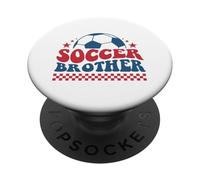 Soccer Brother Vintage Soccer Lil Bro Support Soccer Famille PopSockets PopGrip Adhésif
