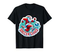 Soccer Claus Santa Joyeux Noël Joueur de Football Fan Amoureux T-Shirt
