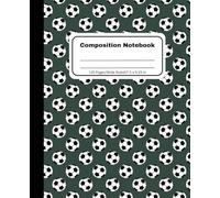 Soccer Composition Notebook: Wide-Ruled School Book for Kids