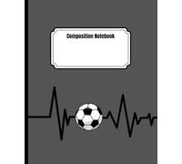 Soccer / football Inspired Composition Notebook / Journal / Back to School/ Unique Design
