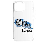 Soccer Funny Eat Sleep Soccer Repeat Coque pour iPhone 16 Pro Max