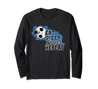 Soccer Funny Eat Sleep Soccer Repeat Manche Longue