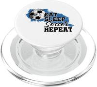 Soccer Funny Eat Sleep Soccer Repeat PopSockets PopGrip pour MagSafe