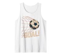 Soccer Goal Celebration Vintage Soccer Ball in Net Débardeur