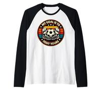 Soccer Goalies My Goal is to Deny Yours Gardien de But rétro Manche Raglan