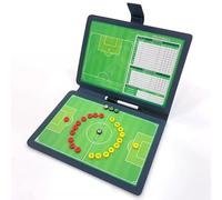 Soccer Magnetic Coaching Board, Cahier pour L'Entrainement Football, Conception Pliable, Facile à Écrire et à Effacer, Idéal pour L'école, Les Compétitions et Les Clubs(Cyan)