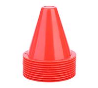 Soccer Marker, 10pcs Soccer Training Cone Barrières de Football Accessoire en Plastique de Support de marqueur(Rouge)