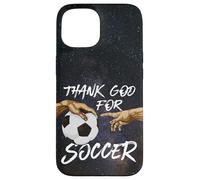 Soccer Michelangelo « Creation of Adam » Dieu de remerciement pour le football Coque pour iPhone 15