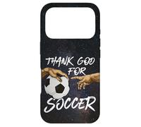 Soccer Michelangelo « Creation of Adam » Dieu de Remerciement pour Le Football Coque pour iPhone 17 Pro