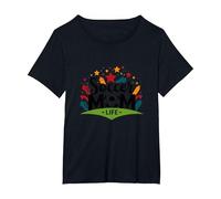 Soccer Mom Life : Cadeau de fierté des Parents de Sport pour Femmes T-Shirt, Femme Grandes Tailles, Noir, 6X