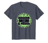 Soccer Mom & Proud: Sporting Parent Pride, Soccer Mom T-Shirt, Enfant, Bleu Chiné, 12 Ans