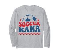 Soccer Nana Grandma Vintage Soccer Fan Support Famille Manche Longue