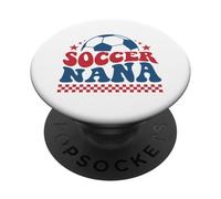 Soccer Nana Grandma Vintage Soccer Fan Support Famille PopSockets PopGrip Adhésif