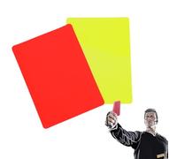 Soccer Referee Cards Set - 2pcs Red Yellow Card Referee Kit | Professional Football Referee Accessories - PVC Warning Cards for Sports Competitions, Matches, Games | Referee Equipment for School Sport