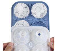 Soccer Shape Ice Mold, Silicone Cold Block Maker, Non-Stick Ball Template with Leakproof Design, Easy Clean with Quick Release, Modern Kitchen Tool for Cocktail Party Drinks Coffee Juice Beverage Home