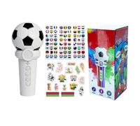 Soccer Sports Cheer Megaphone, Stadium Game Day Noisemaker, Microphone Shape Speaker With Stickers For Football Event Fan Stunt Party Festival Squad Accessory Team Spirit Prop Loud Voice Blower