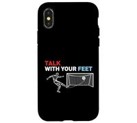 Soccer Talk with Your Feet Les Joueurs de Football Disent Coque pour iPhone X/XS