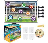 Soccer Training Mat + Fabric Construction, Safe Play, Easy Setup + Soccer Game Set for Kids Indoor Outdoor Backyard Lawn Garden Beach Football Field + Ideal Christmas Birthday Gift for Fans
