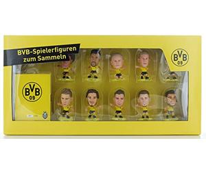 SoccerStarz Lot de 10 Figurines du Borussia Dortmund - Saison 2020/21, Blanc