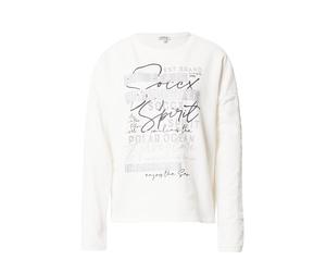 Soccx Sweat-shirt 'Into The Blue' ivoire / noir / argent, Taille S