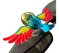 SOCEIMPTS Flying Bird Décoration de voiture - Mouvement d'aile réaliste, pour voitures, motos, casques, accessoire de voiture amusant et créatif (rouge)