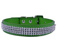 SOCHII - Collier pour chien de petite taille réglable en cuir PU avec strass, rouge, rose, bleu, violet, M, Lyndee