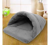 SOCHII Lit d'hiver chaud pour chiot et chat - Style chaussons - Niche - Doux - Sac de couchage - Coussin pour chiens et chats - Gris XL - 65 x 53 cm