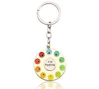 Social Battery Pins - My Social Battery Lapel Pin Broches, Mood Status Broches & Porte-Clés Alliage de Zinc pour 7 Jours par Semaine (Mood Dial Keyring)