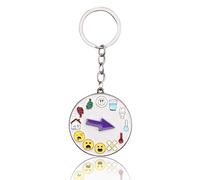 Social Battery Pins - My Social Battery Lapel Pin Broches, Mood Status Broches & Porte-Clés Alliage de Zinc pour 7 Jours par Semaine (Daily Status Keyring)