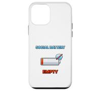 Social Battery Vide Introverti Humour Illustration Coque pour iPhone 12 Mini