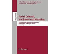 Social, Cultural, And Behavioral Modeling
