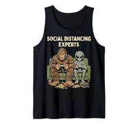 Social Distancing Experts Funny Mythical Duo Bigfoot Alien Débardeur
