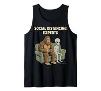 Social Distancing Experts Funny Mythical Duo Bigfoot Alien Débardeur