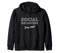 Social Distancing Since 1984 - Funny Meme Birthday Gift 80's Sweat à Capuche