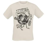 Social Distortion Checkered Skelly Homme T-Shirt Manches Courtes Naturel 100% Coton Regular