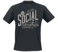 Social Distortion Premium Grade Homme T-Shirt Manches Courtes Noir 100% Coton Regular/Coupe Standard