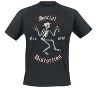 Social Distortion Skelly Banner Homme T-Shirt Manches Courtes Noir 100% Coton Regular/Coupe Standard